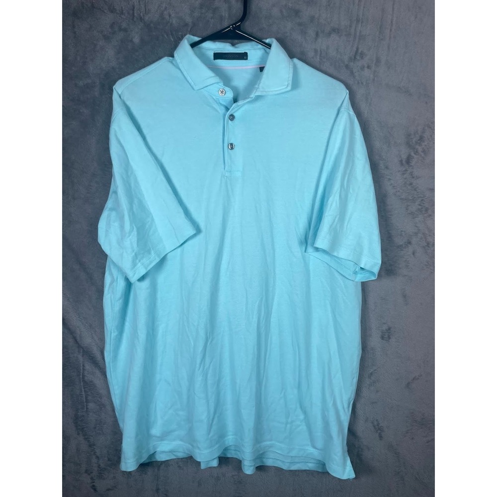 Greyson Golf Men's Short Sleeve Polo Shirt Teal Green Blue Size XL